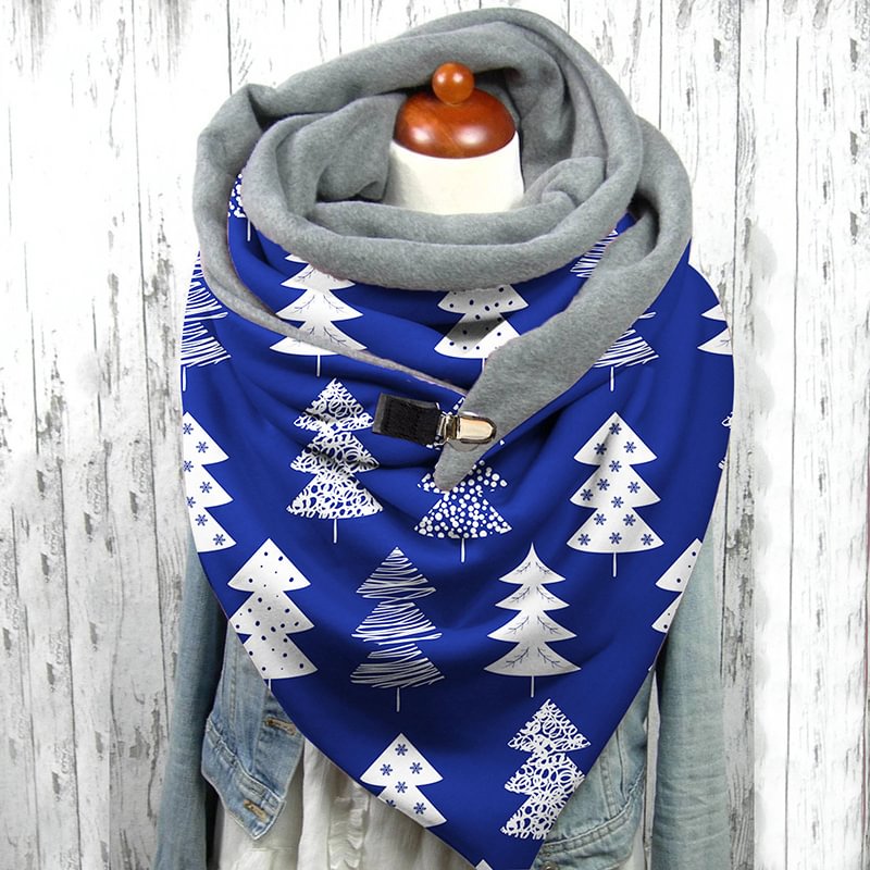 christmas print scarf