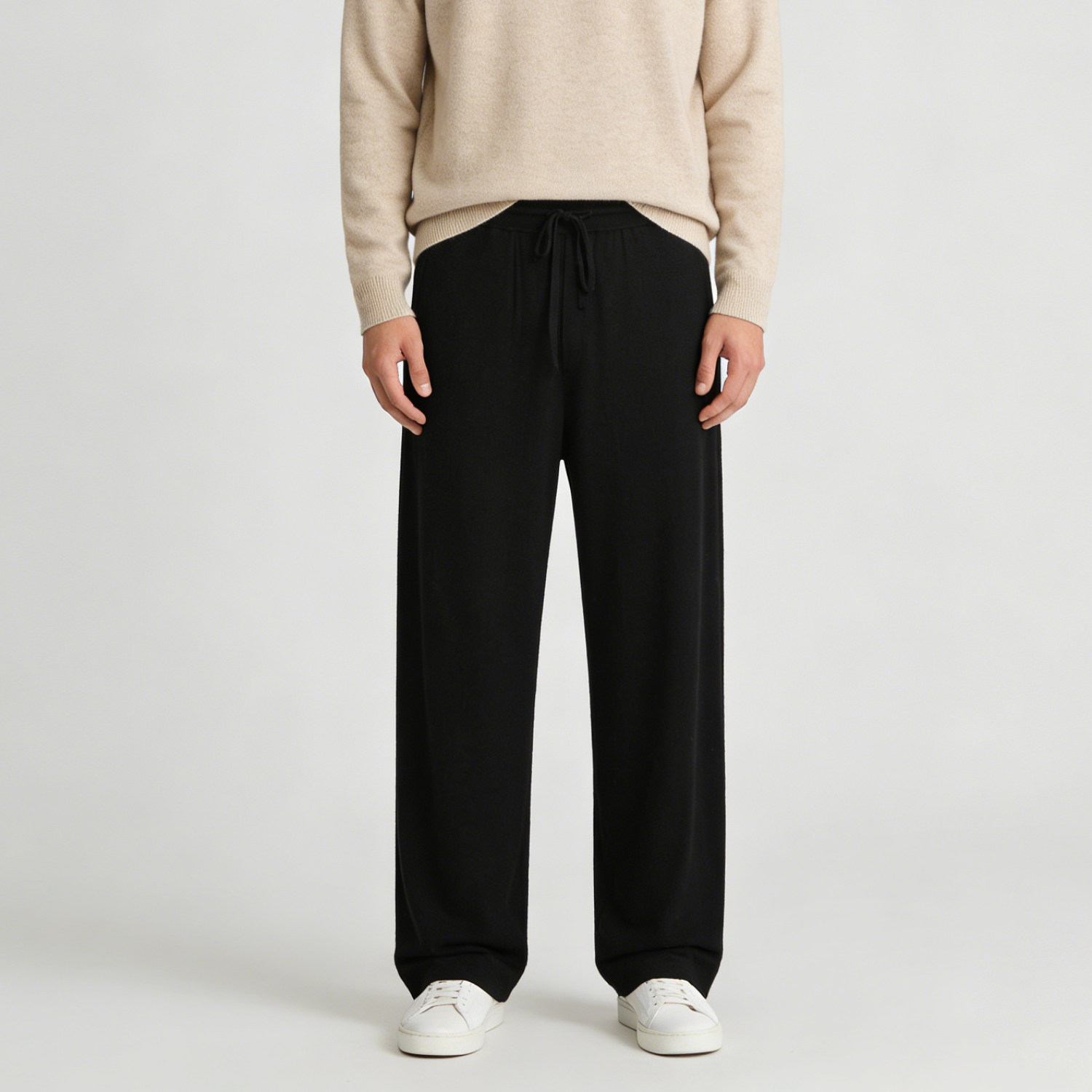 Men's Straight Leg Silk Cashmere Pants | Spring Summer REAL SILK LIFE