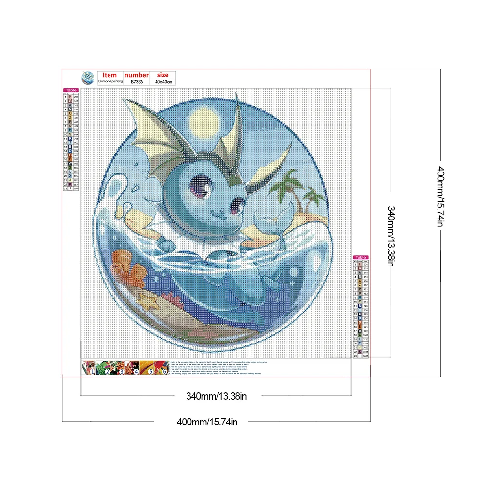 Diamond Painting - Full Round Drill - Pokemon(Canvas|40*40cm)