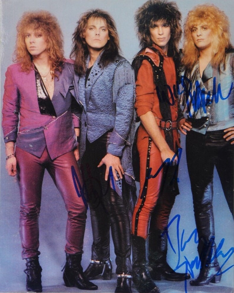 DOKKEN BAND SIGNED Photo Poster painting X4 Don Dokken, George Lynch, Jeff Pilson, Mick Brown wcoa