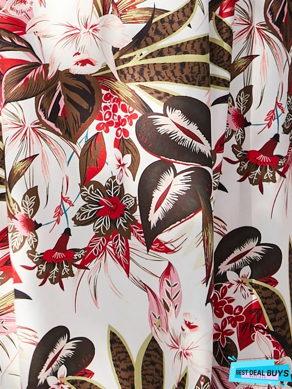 Summer Printed Waist-Length Suspender Dress