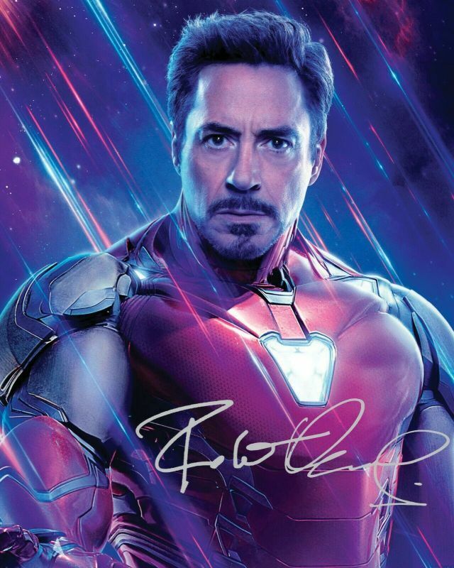 Robert Downey Jr - Iron Man Autograph Signed Photo Poster painting Print