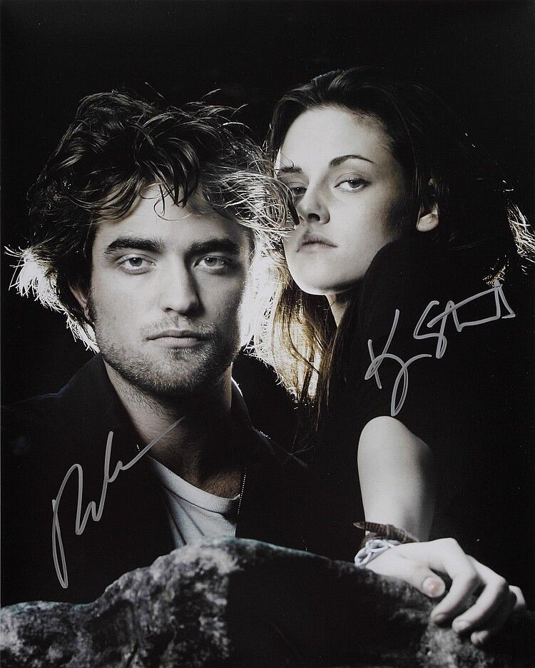 TWILIGHT' Signed Photo Poster paintinggraph - Actors Robert Pattinson KRISTEN STEWART preprint