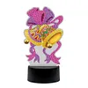 DIY Diamond Painting 7 Color Night Light Lamp Home Decoration Ornament Gift Kit(Christmas Bell)