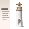Creative Lighthouse Design Night Light USB Charging Moonlight Lighthouse Projection Lamp Bluetooth Speaker Human Body Sensing Atmosphere Night Light Home Bedroom Living Room Decoration Night Light