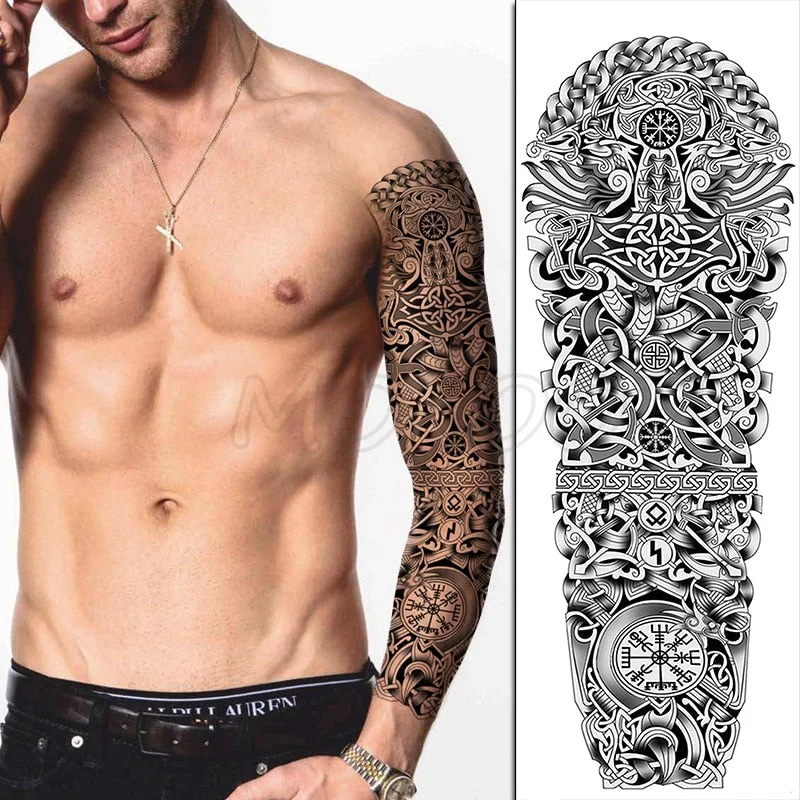 Waterproof Temporary Tattoo Sticker Jesus Virgin sister Peace Pigeon bird flower Full Arm Tatoo Flash Fake Tatto for Men Women