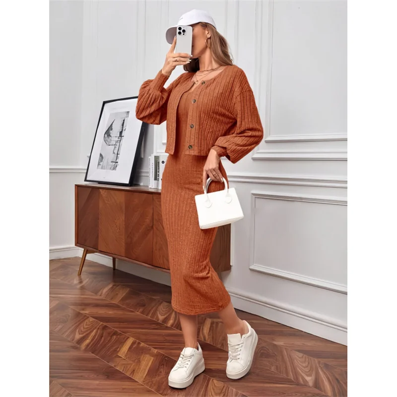 Athvotar Athvotar And Autumn 2025 New Comfortable Casual Pit Jacket Dress Two-Sleeve