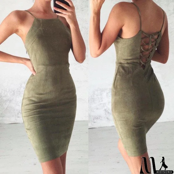 MidiSono - Design Sleeveless Package Hip Dress