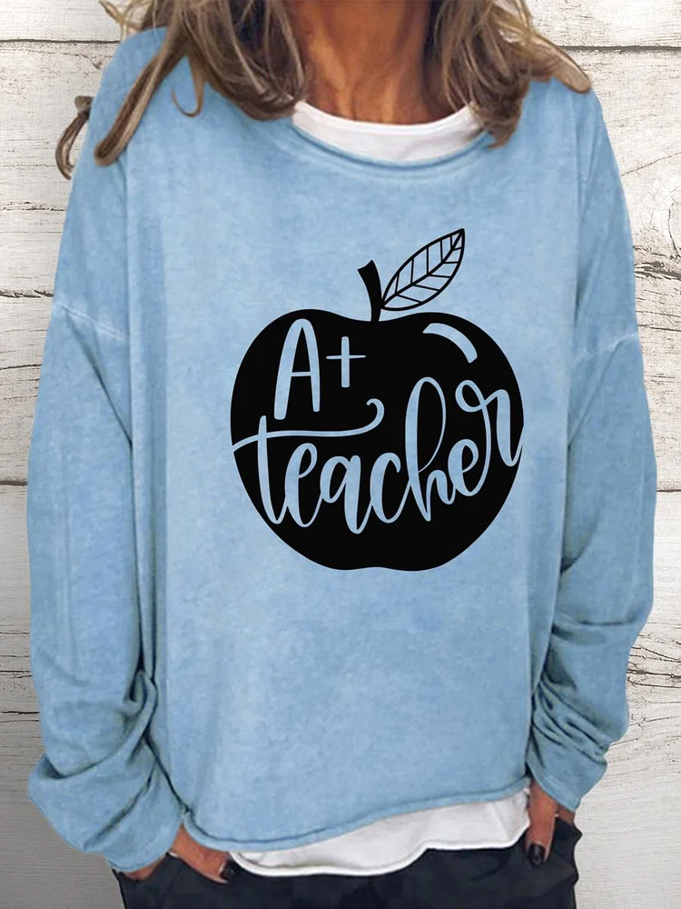 A+ teacher Women Loose Sweatshirt