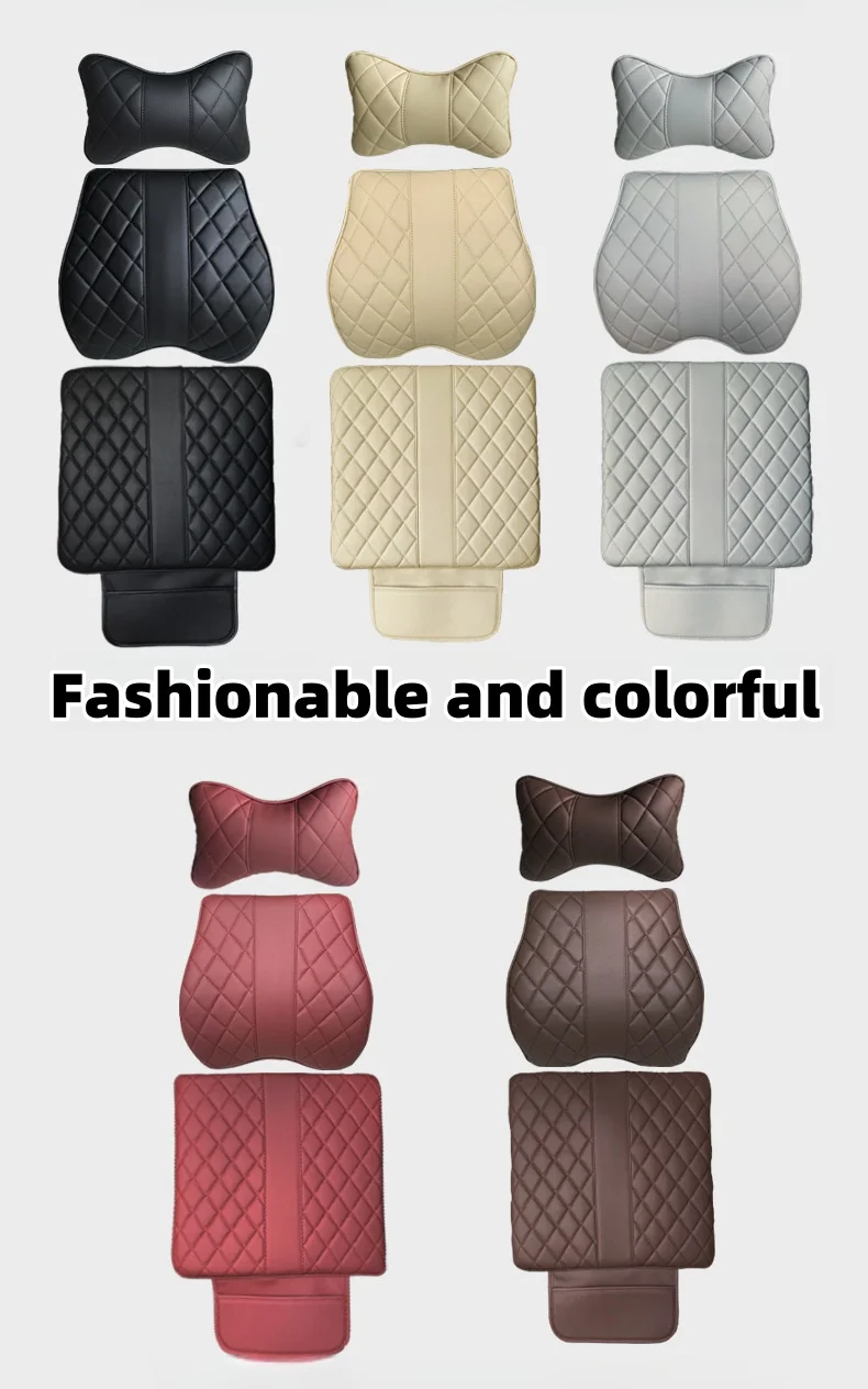 🔥Hot sale🔥Leather car seat cushion and lumbar support set(Special car LOGO)