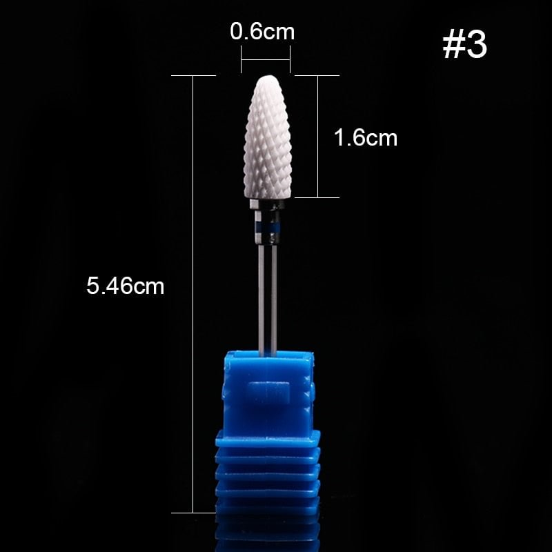 1Pc Ceramic Nail Drill Bits Nail Milling Cutter Bits Electric Drill Machine For Manicure Pedicure Equipment Accessory Tools