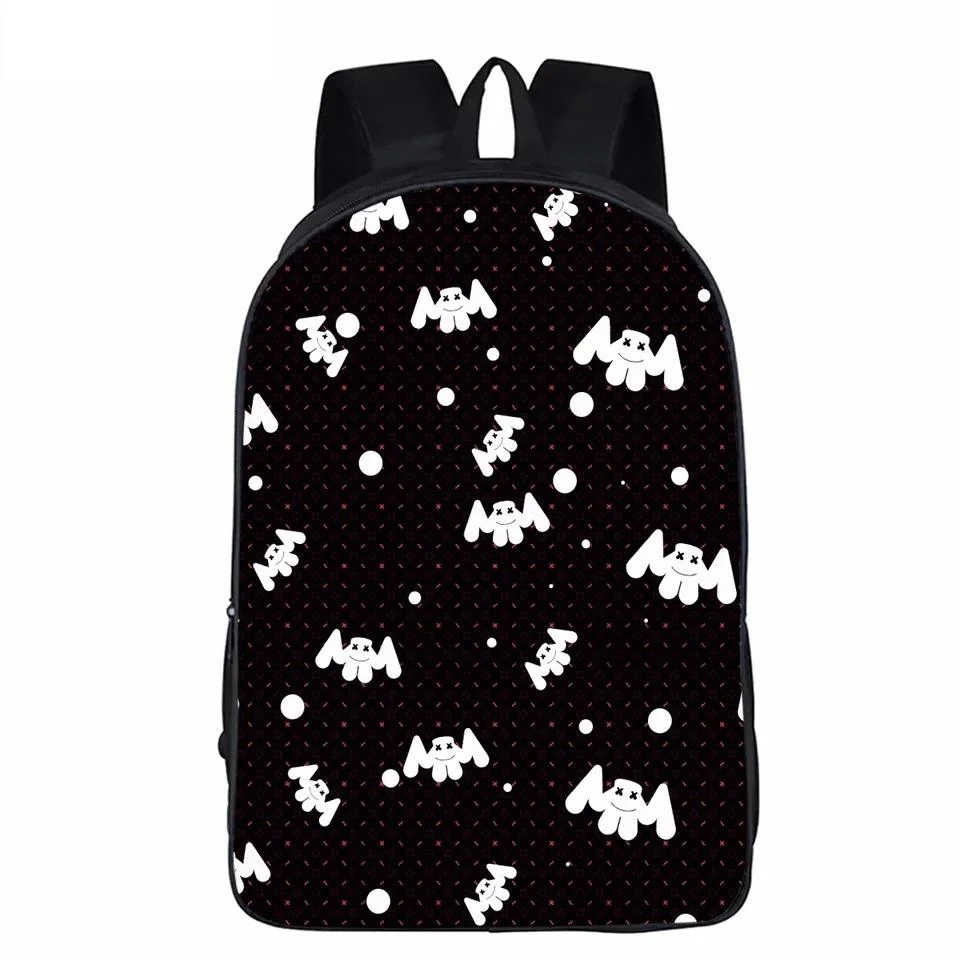 Buzzdaisy 3D Marshmello Backpack School Supplies Satchel Casual Book Bag School Bag for Kids Boy Girls Backpack Junior Bag