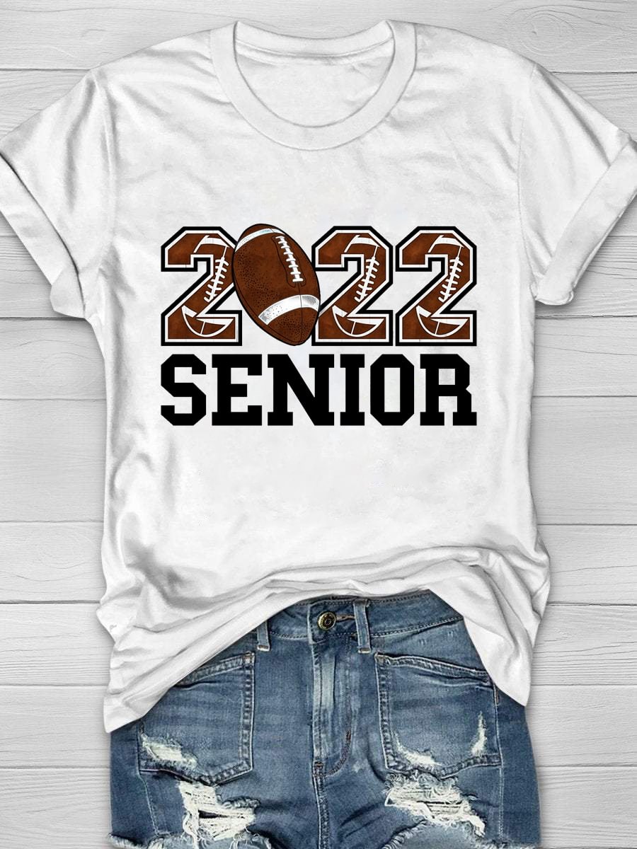 2022 Football Senior Print Short Sleeve T-Shirt