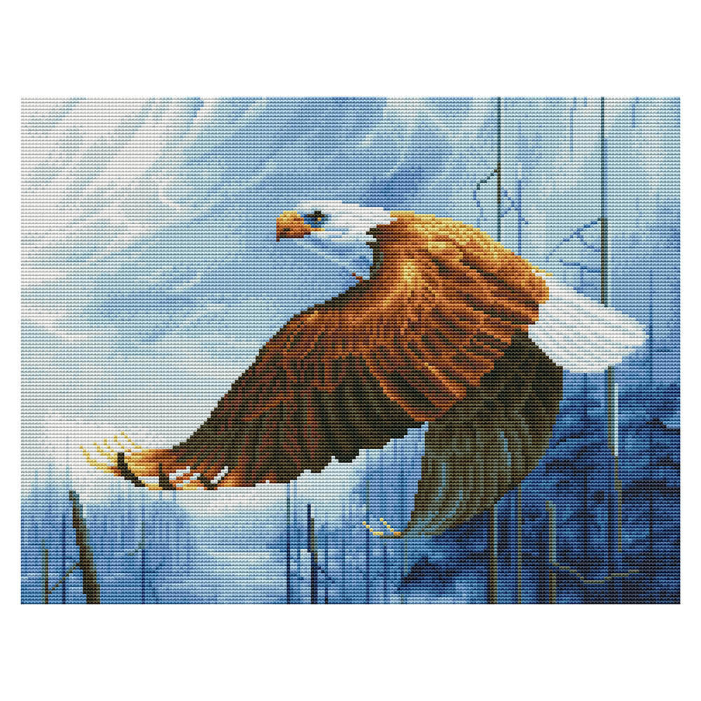 

Hawk - 11CT Stamped Cross Stitch - 50*40CM, 501 Original