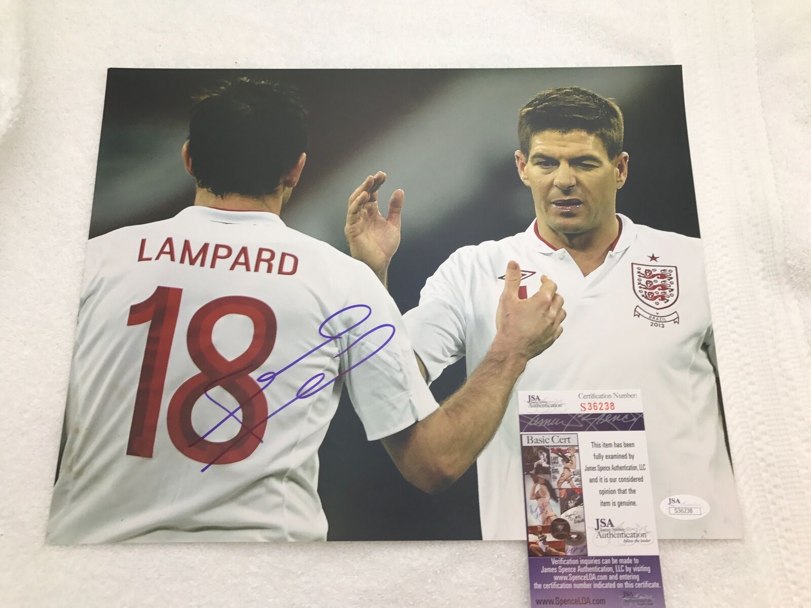 FRANK LAMPARD Signed Autographed 11x14 Photo Poster painting England Chelsea Man City JSA COA 1