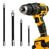 4Piece Flexible Socket Extension Bar 1/4 3/8 1/2 Inch Drive