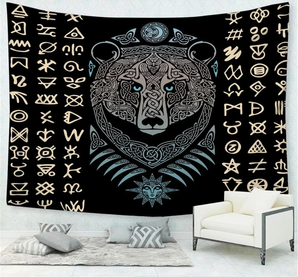 Sun Moon Mandala Tapestry Wall Hanging Tapestry Wing Wall Carpets Dorm Decor Psychedelic Beach Towel