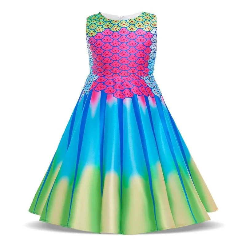 2021 Summer Sequins Fish Dress Girl Clothes Kids Dresses For Girls Children Ball Gown Evening And Party Princess Dress Mermaid