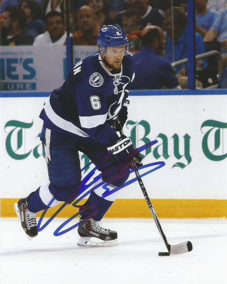 Tampa Bay Lightning Anton Strahlman Signed Autographed 8x10 Photo Poster painting COA