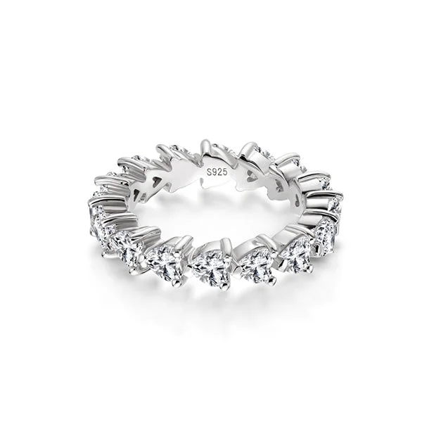 White Heart To Heart Ring