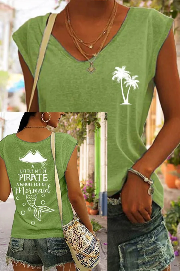 Resort Printed 100%Cotton T-Shirt