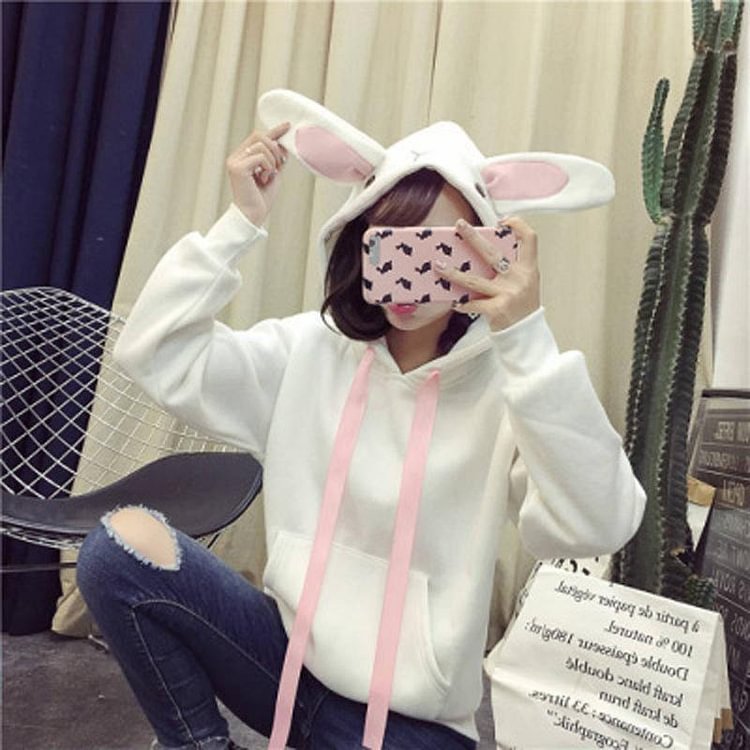 Kawaii Bunny Girl Hoodie Unisex Top weebmemes