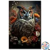 Flower Owl- Round/Square AB Drills Diamond Painting(45x65cm)