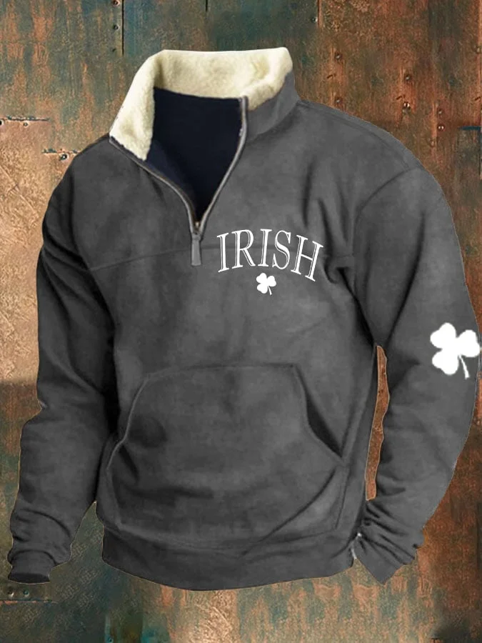 Men's St. Patrick's Day Shamrock Print Sweatshirt  socialshop
