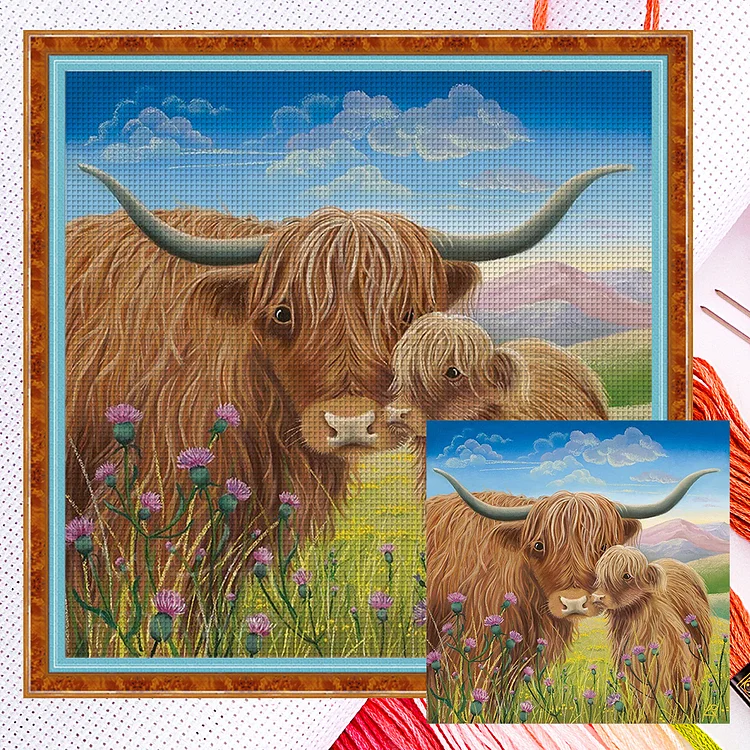 Yak 14CT (40*40CM) Counted Cross Stitch gbfke