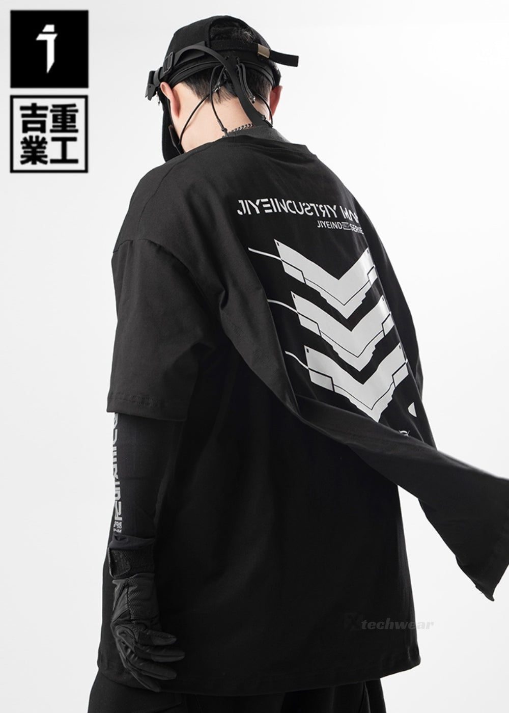 Fake 2piece Cape Tees JIYE HEAVY INDUSTRY techwear-x