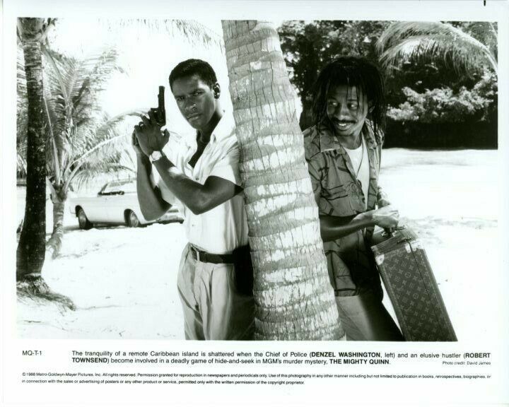 Denzel Washington Robert Townsend The Mighty Quinn Original Press 8X10 Photo Poster painting