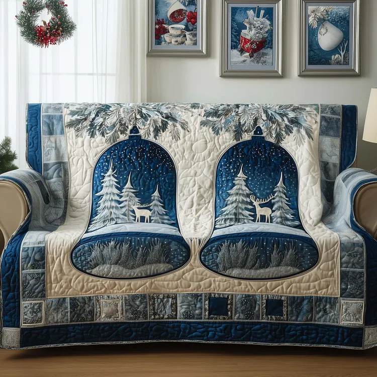 Shimmering Bells Quilted Sofa Cover GFTOYC1875