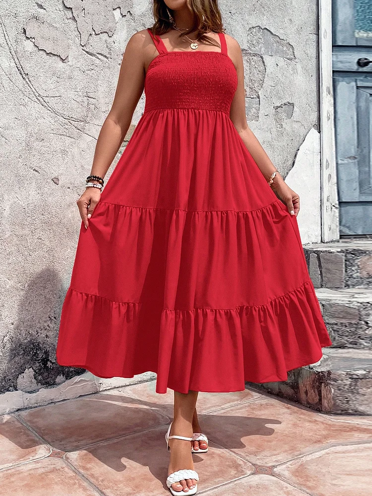 Ruffle Hem Cami Dress