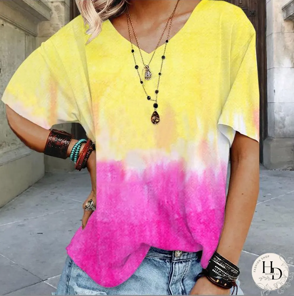 Summer Gradient Color T-Shirt