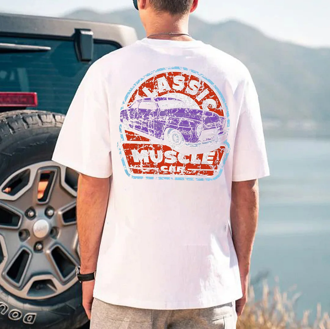 CLASSIC MUSCLE CAR Classic Car Print Men's T-shirt