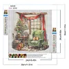 >SALE<5D DIY Full Round Drill Diamond Painting Indoor Green Sofa Home Decor 30x30cm