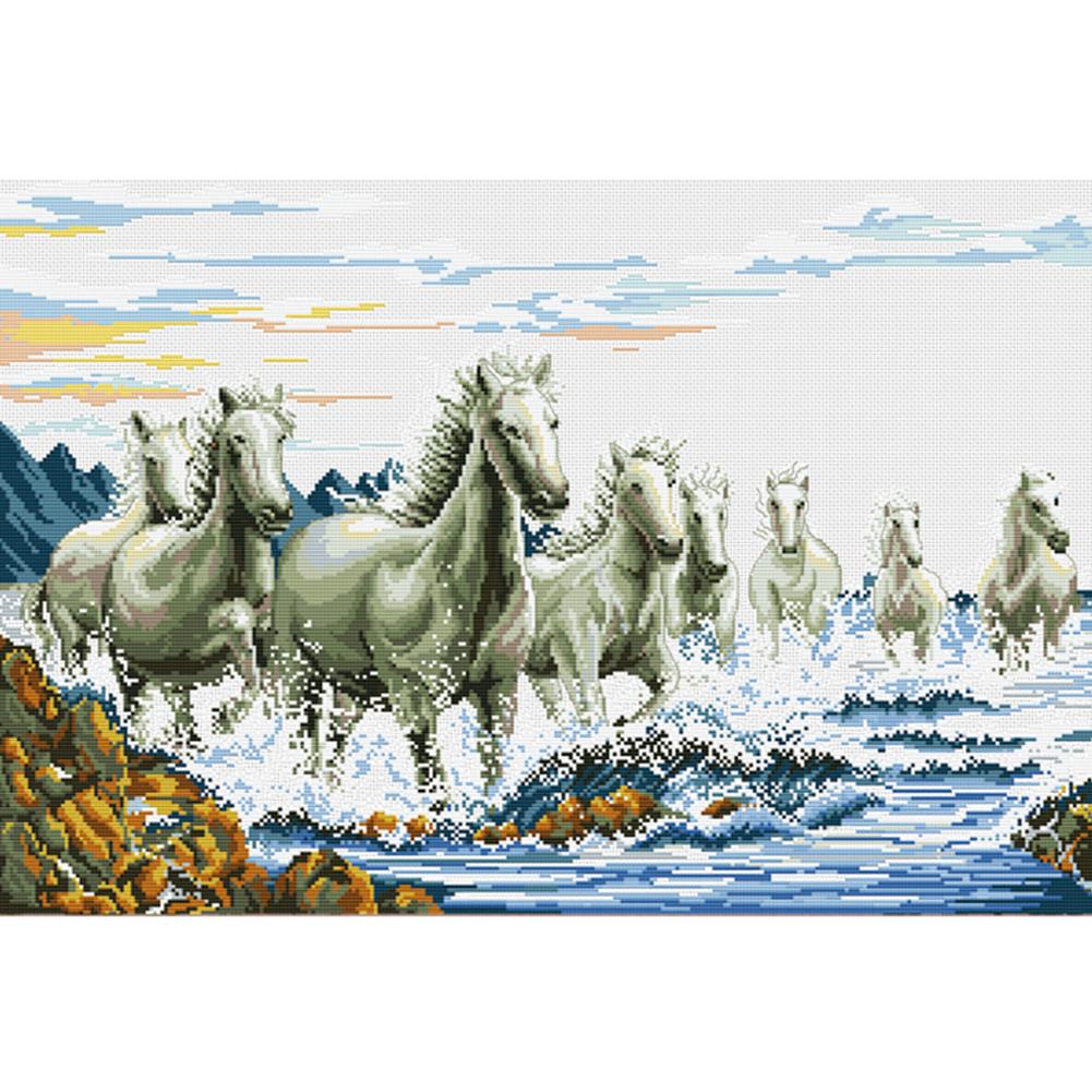 

Gallop - 11CT Stamped Cross Stitch - 78*54cm, 501 Original