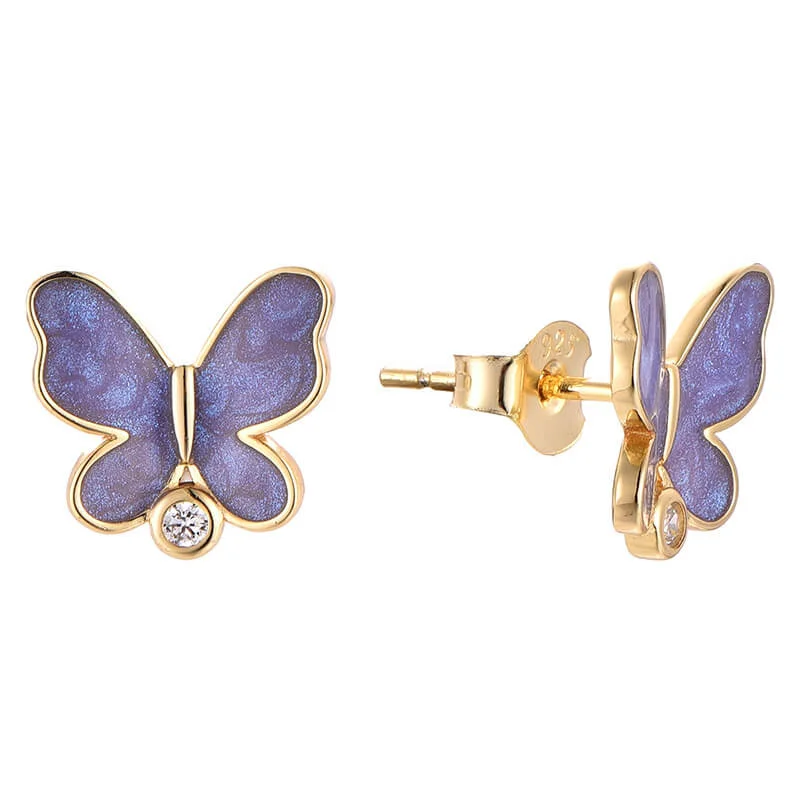 Mewaii® Butterfly Shape Earring Silver Jewelry S925 Sterling Silver Earring