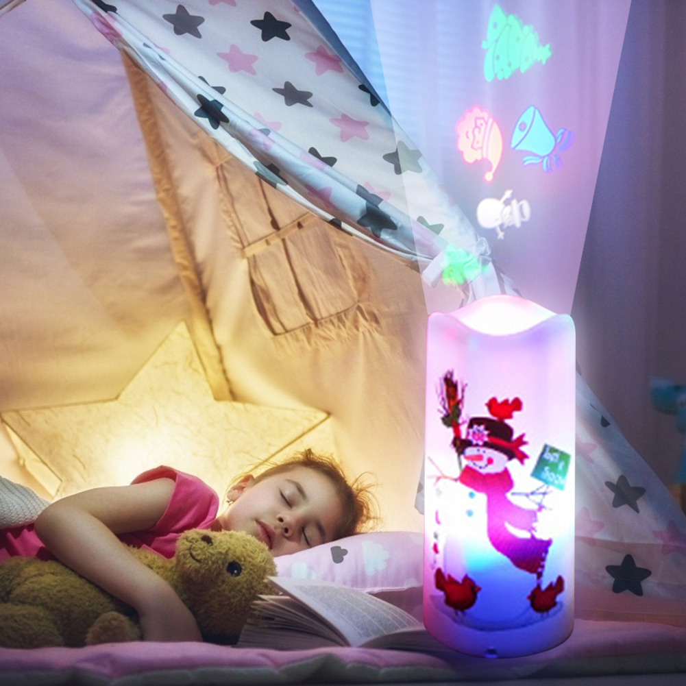 

Candle Snowman LED-Bluetooth Laser Projector Night Light, 501 Original
