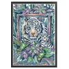 >SALE<Full Embroidery Cotton Thread14CT Print Tiger Mother and Son Cross Stitch36x50cm