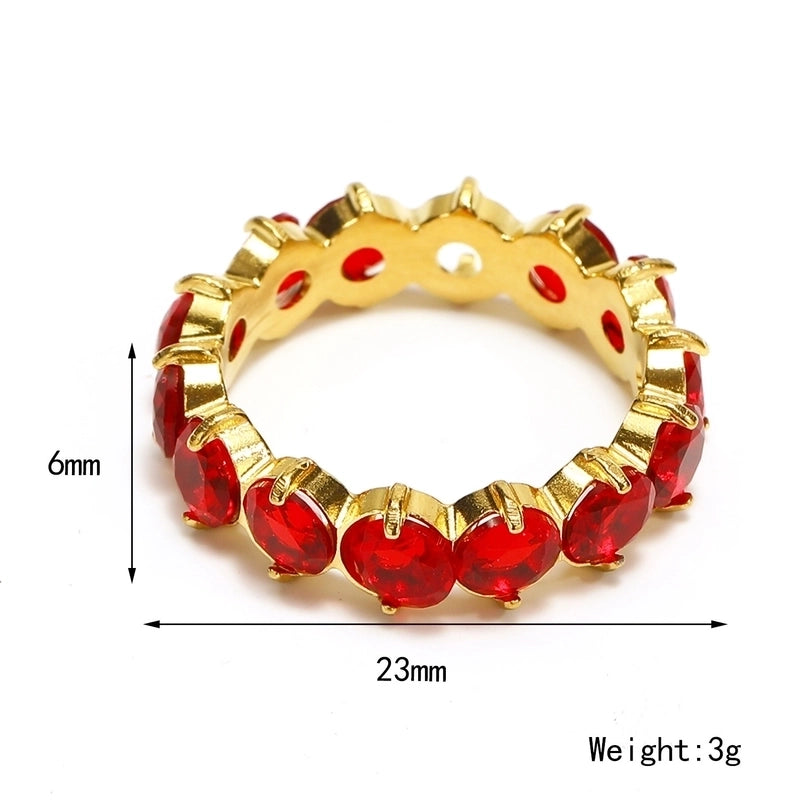 Titanium Steel Lady Geometric Rings