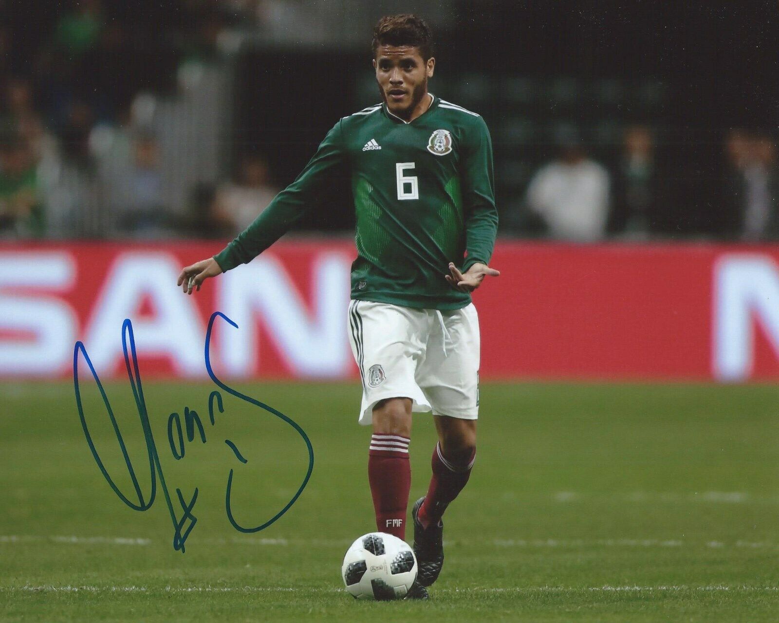 Jonathan Dos Santos Signed 8×10 Photo Poster painting Team Mexico FIFA Soccer Autographed COA