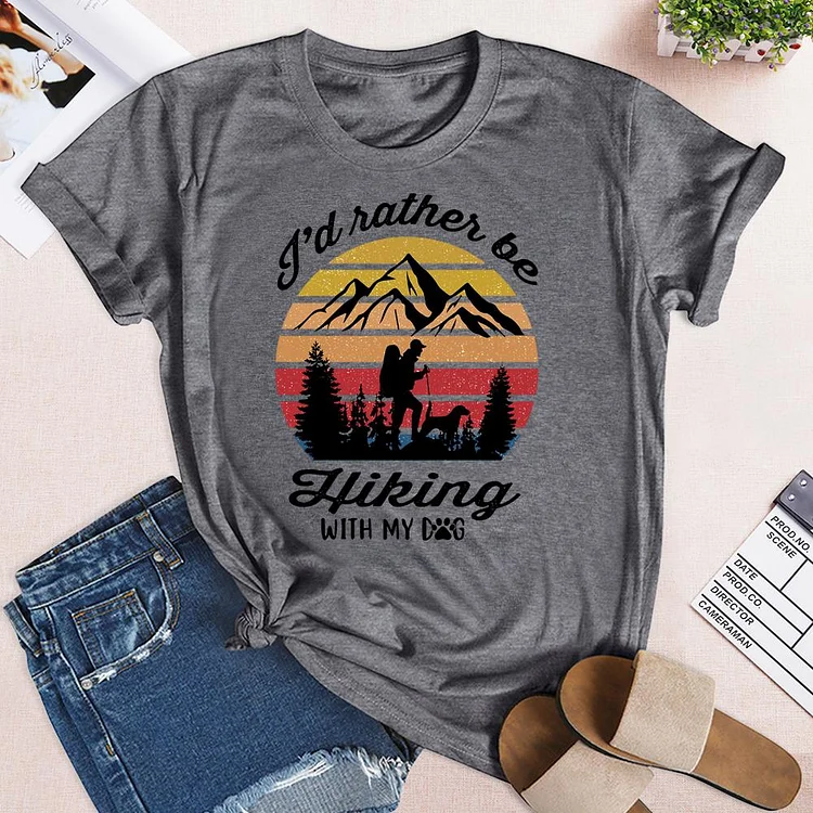I’d Rather Be Hiking With My Dog T-Shirt-04486-Annaletters