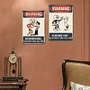 2PCS Warning - Metal Tin Signs Set(8*12Inch/12*16Inch)