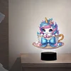 (US Local)Unicorn Diamond Painting Night Light Diamond Art Lamp Home Decoration Craft Kit