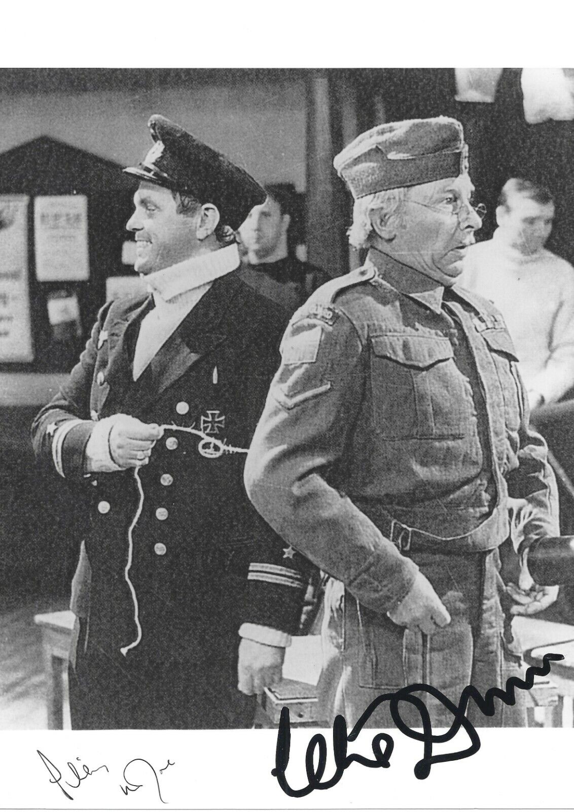 CLIVE DUNN & PHILIP MADOC SIGNED DADS ARMY 8x10 Photo Poster painting UACC & AFTAL RD AUTOGRAPH