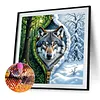 Diamond Painting -DIY Round Drill Wolf(40x40cm)