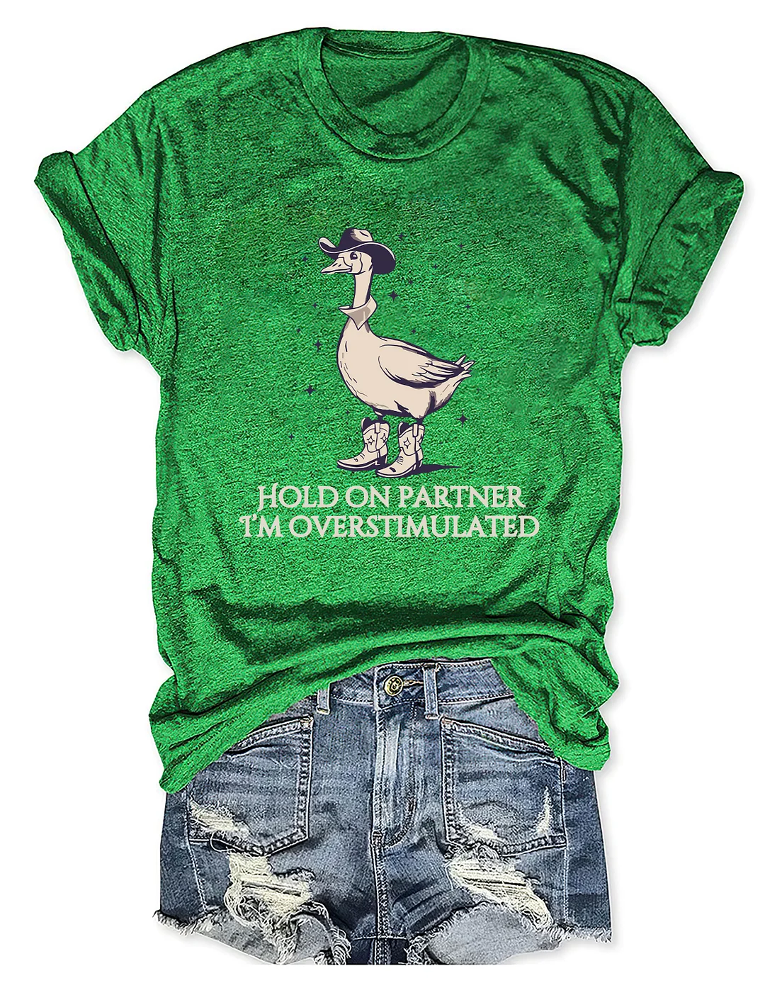 Hold On Partner Im Overstimulated T-shirt