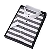 Men's Cotton Ice Silk Lapel Striped POLO