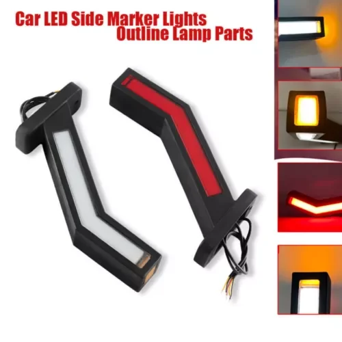 Dronehint 2PCS 12-24V Car LED Side Marker Lights Outline Lamp Parts For Trailer Truck Van (For: Mini) Parts